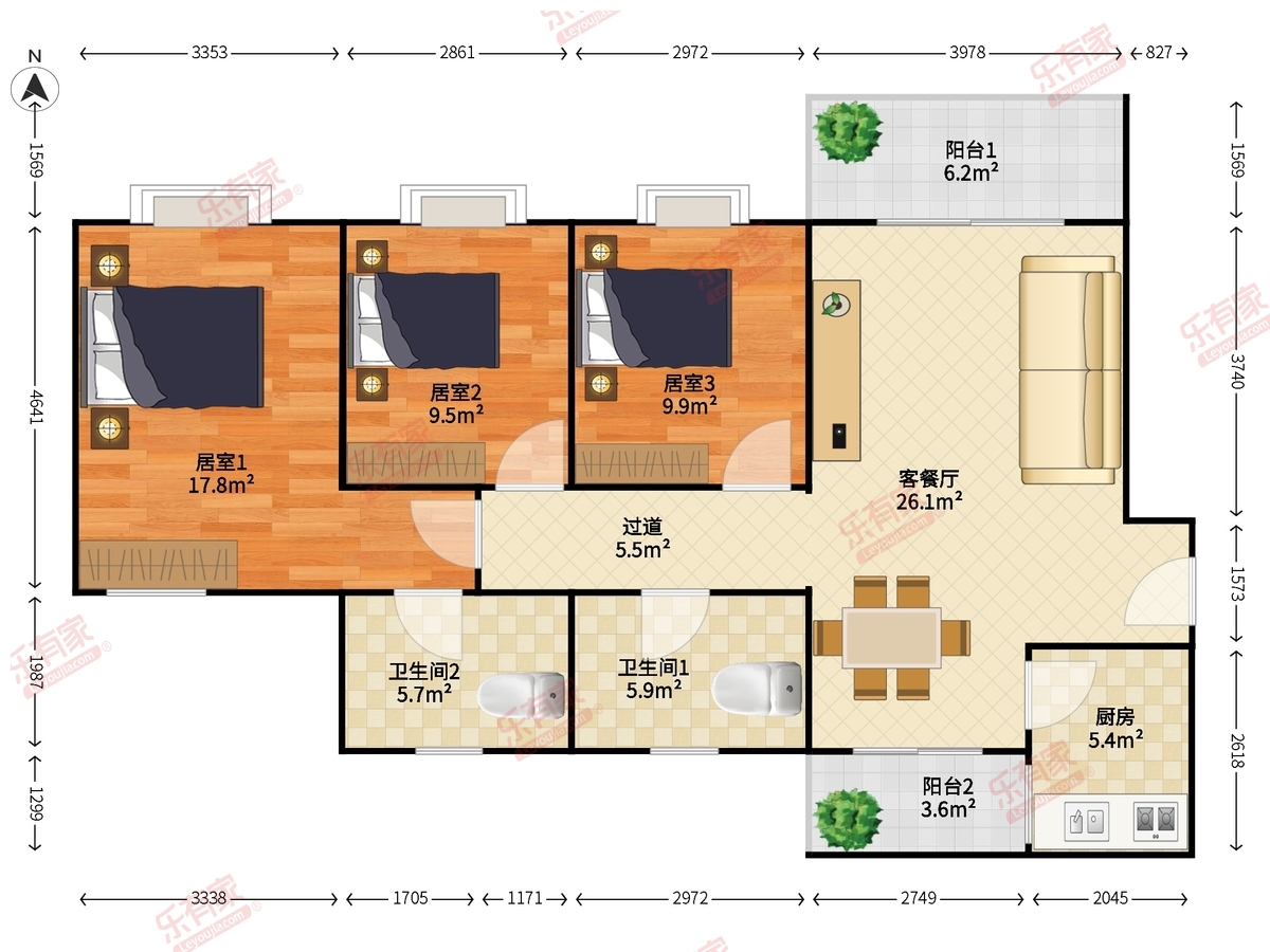 新安湖花园二期户型图