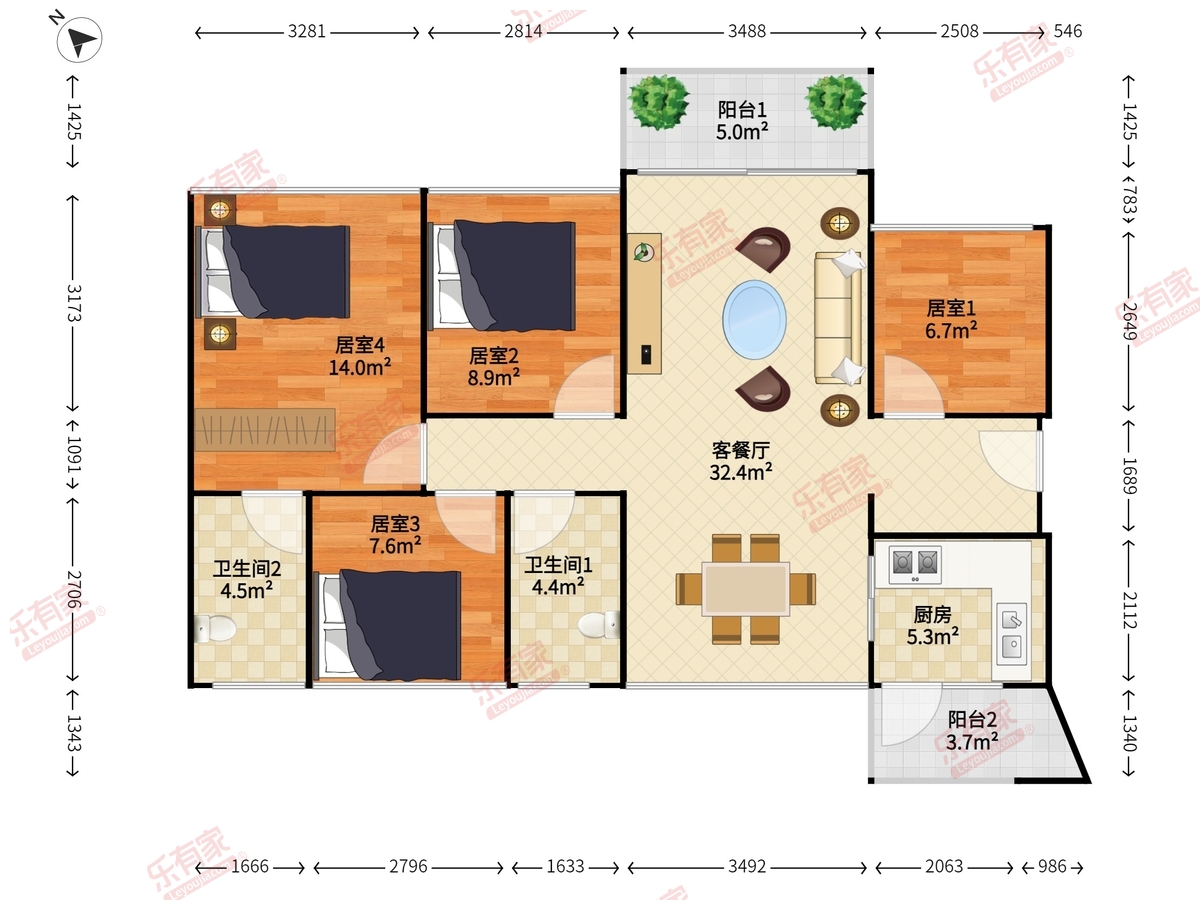 龙光玖龙台户型图
