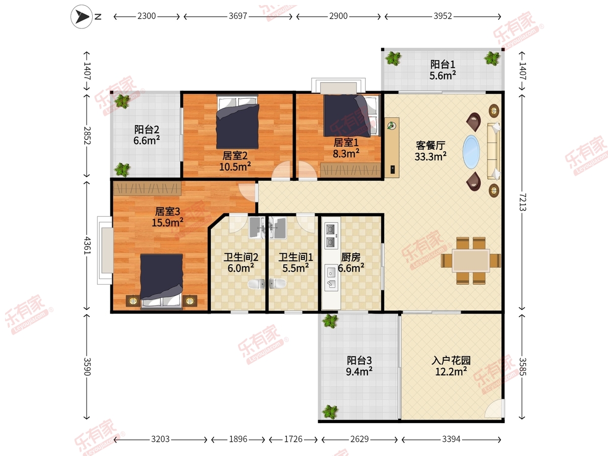 紫茵庭园(中山)户型图