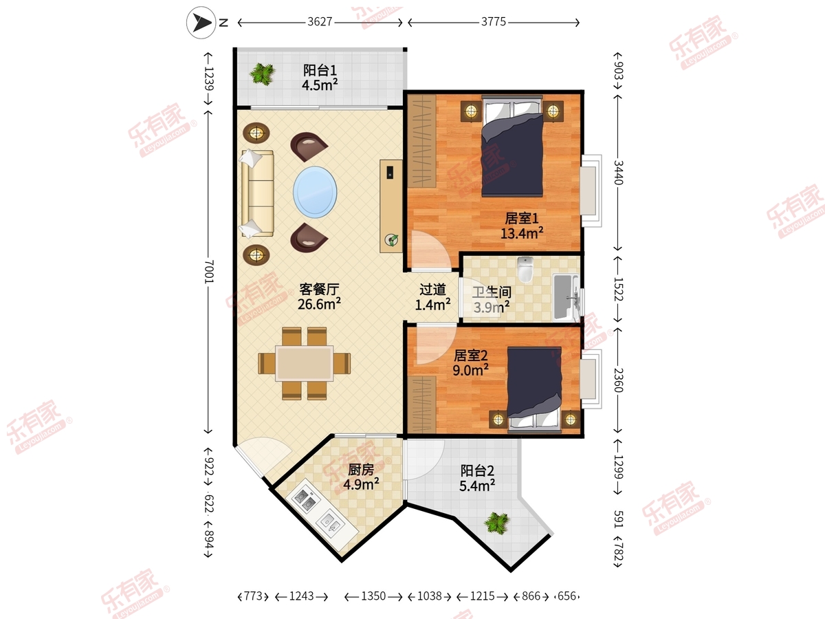 观海台花园户型图