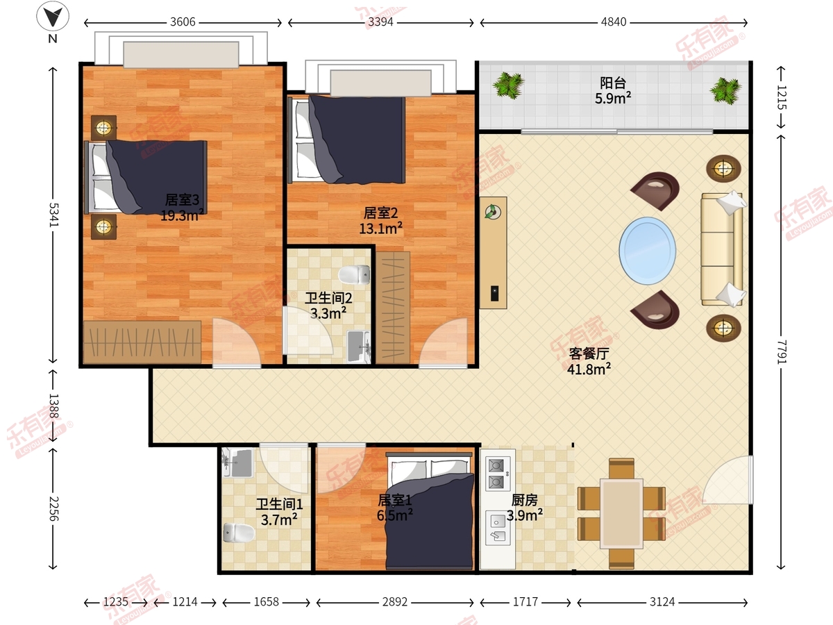宝能城市公馆（三期）户型图