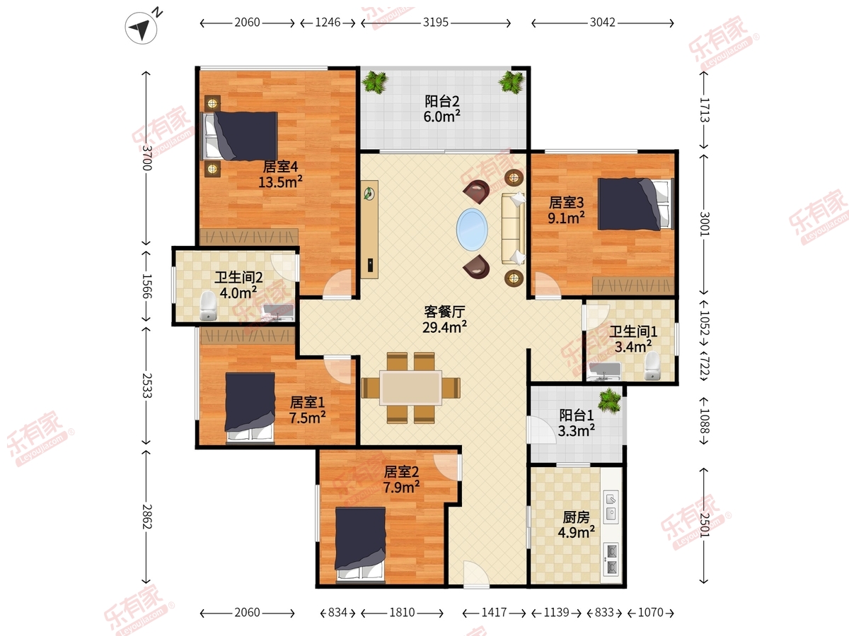 仁恒峦山美地花园户型图