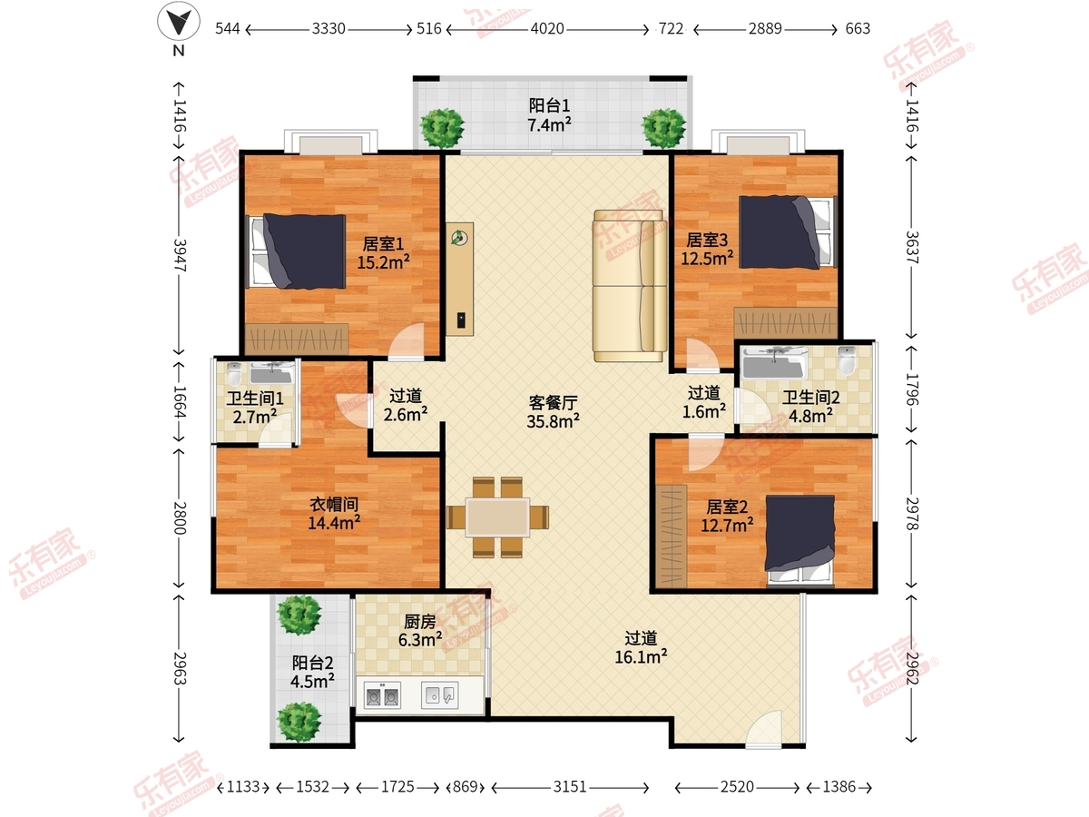 金泓凯旋城二期户型图