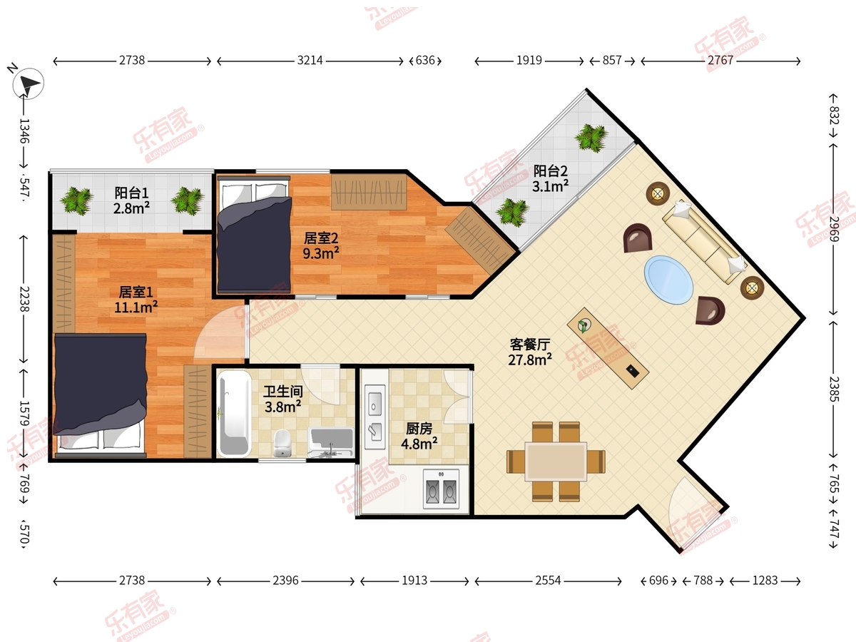 百花公寓户型图