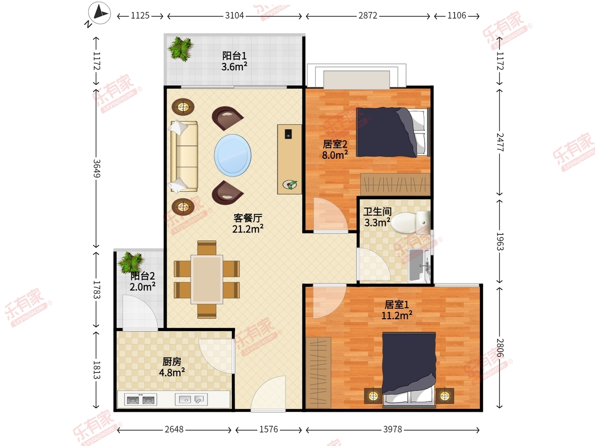 新天石厦铭苑户型图