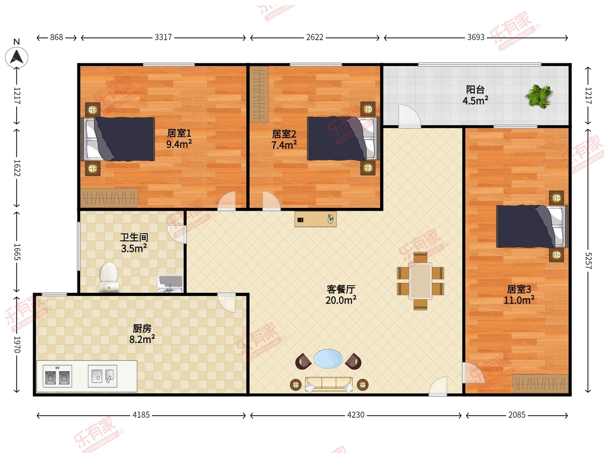 深大电话公寓户型图