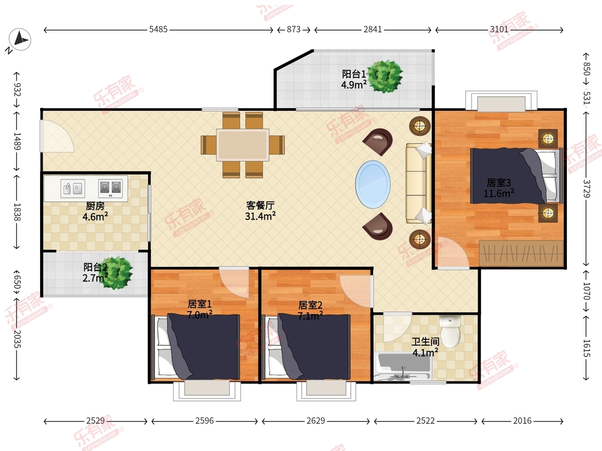 侨香村户型图