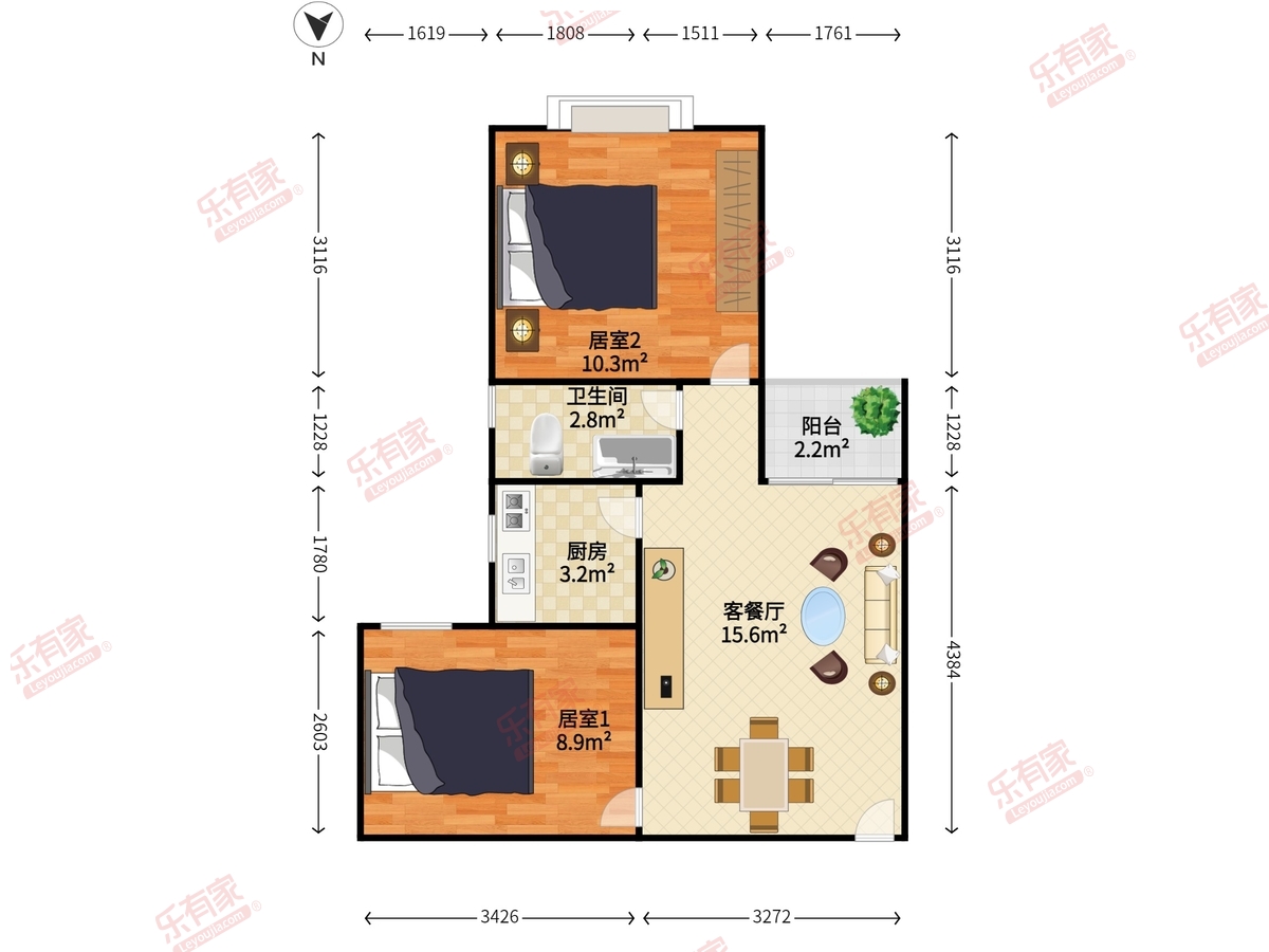 楚丰广场2栋（禾田小筑）户型图