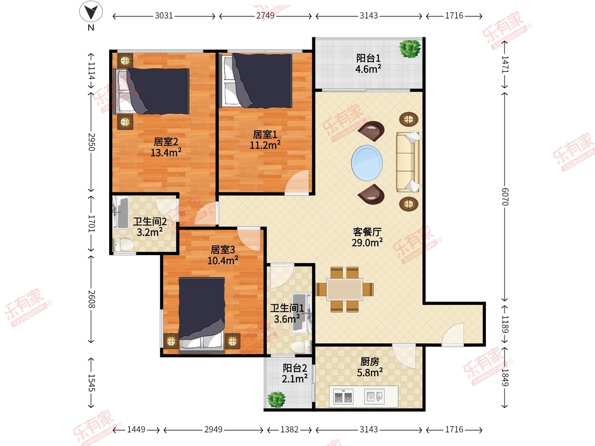 深物业廊桥国际户型图