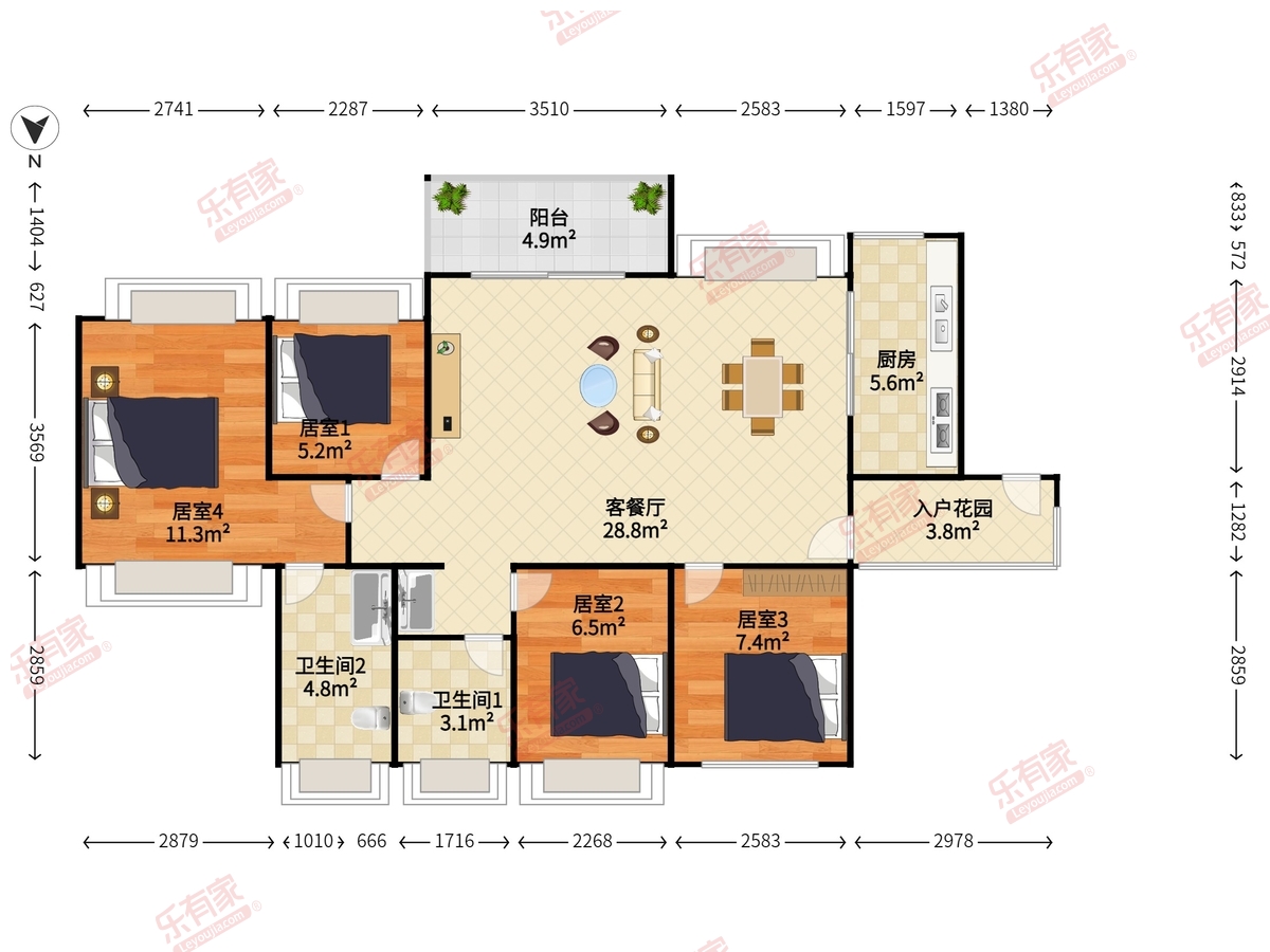 越秀天樾湾户型图