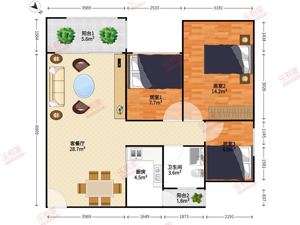 大族河山一期户型图