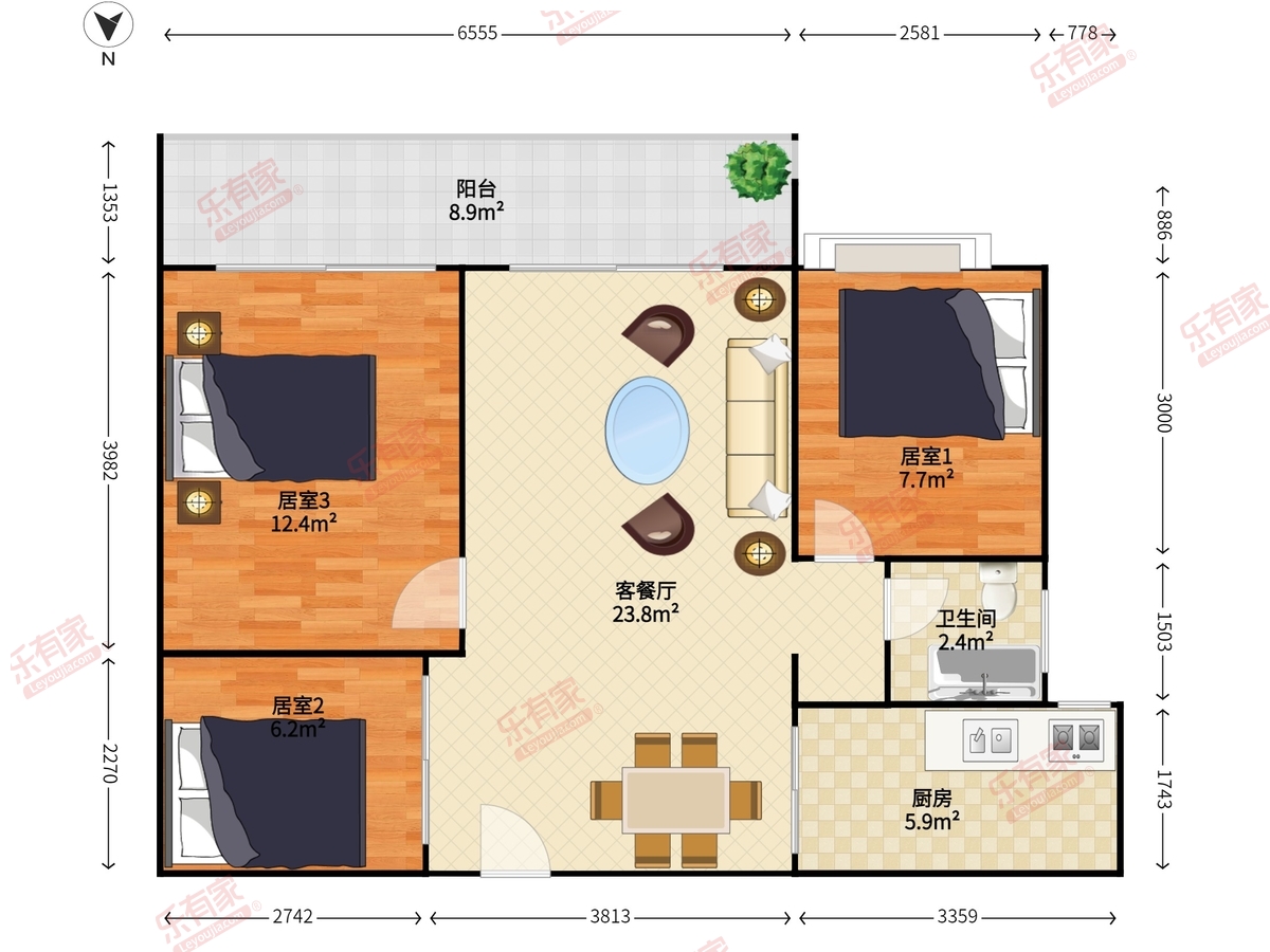 富通九曜公馆户型图