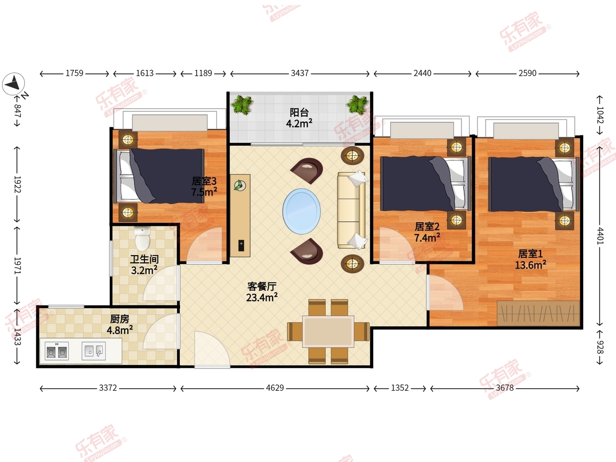 富通九曜公馆户型图