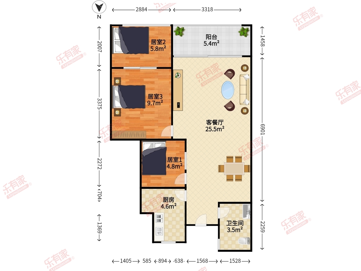 振业峦山谷花园（一期）户型图