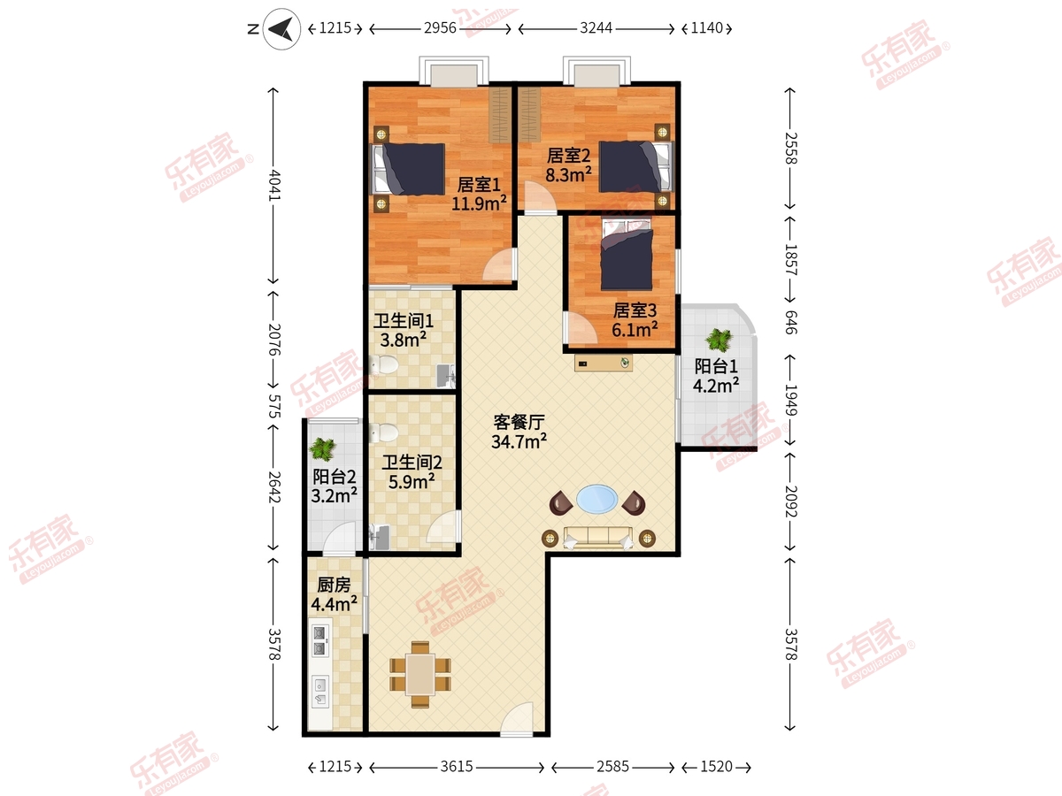 新天富山海华庭户型图