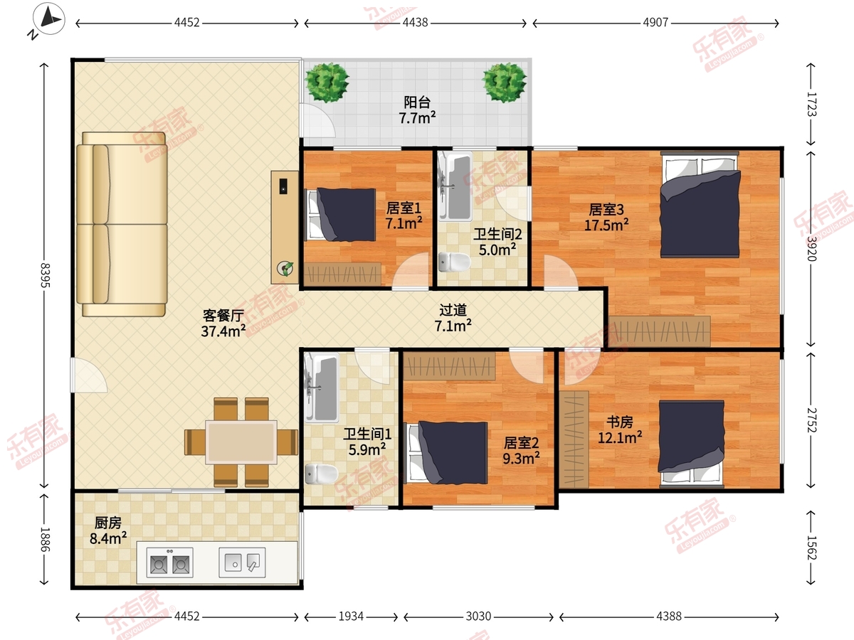 华联城市全景花园户型图