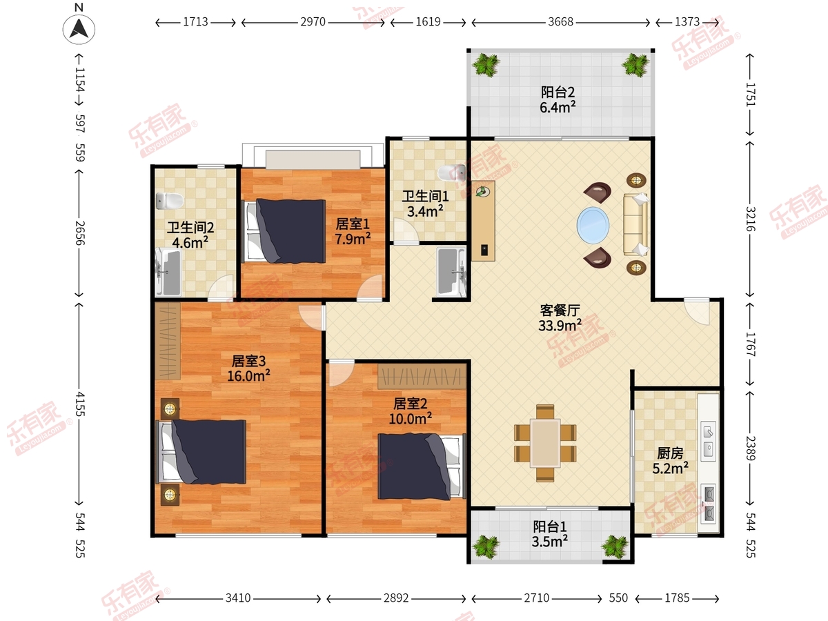 玥山水二期户型图