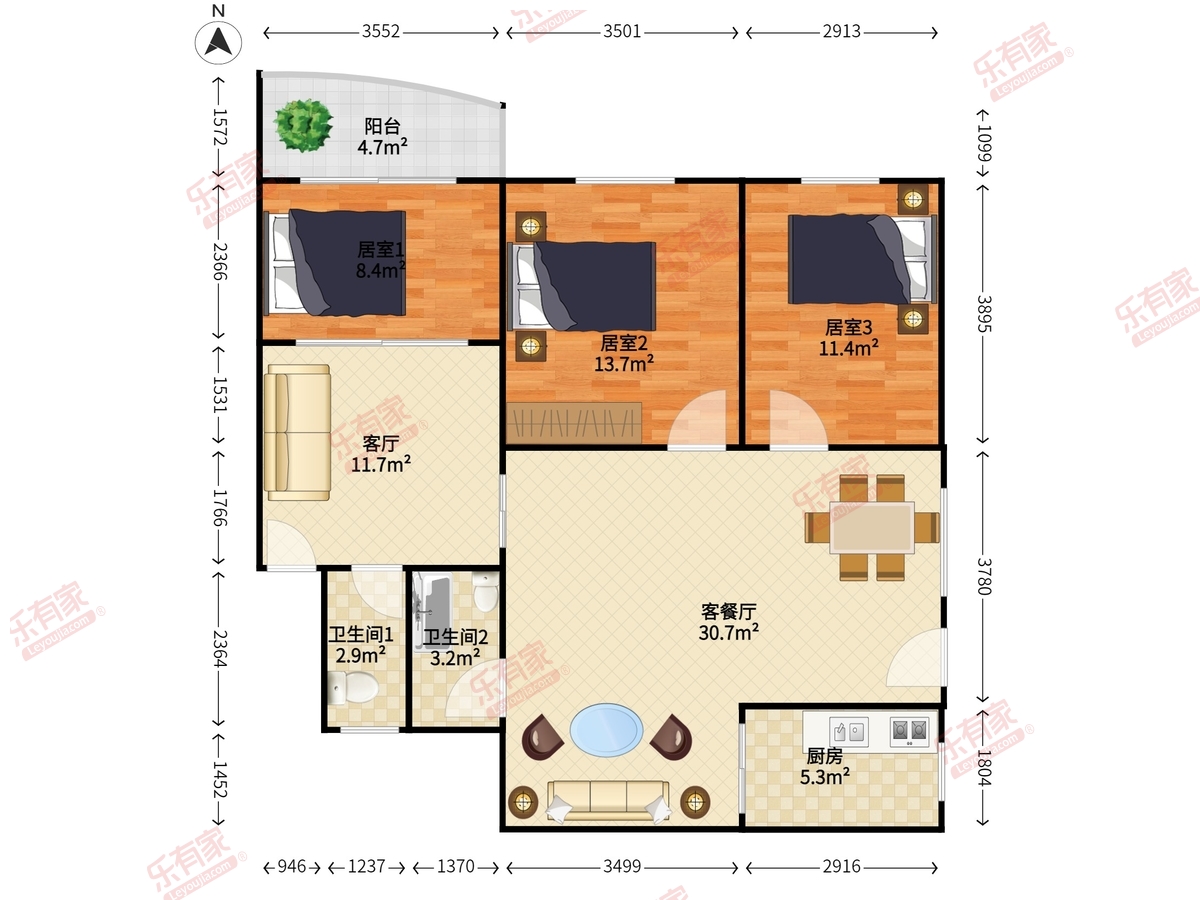 市政大院户型图