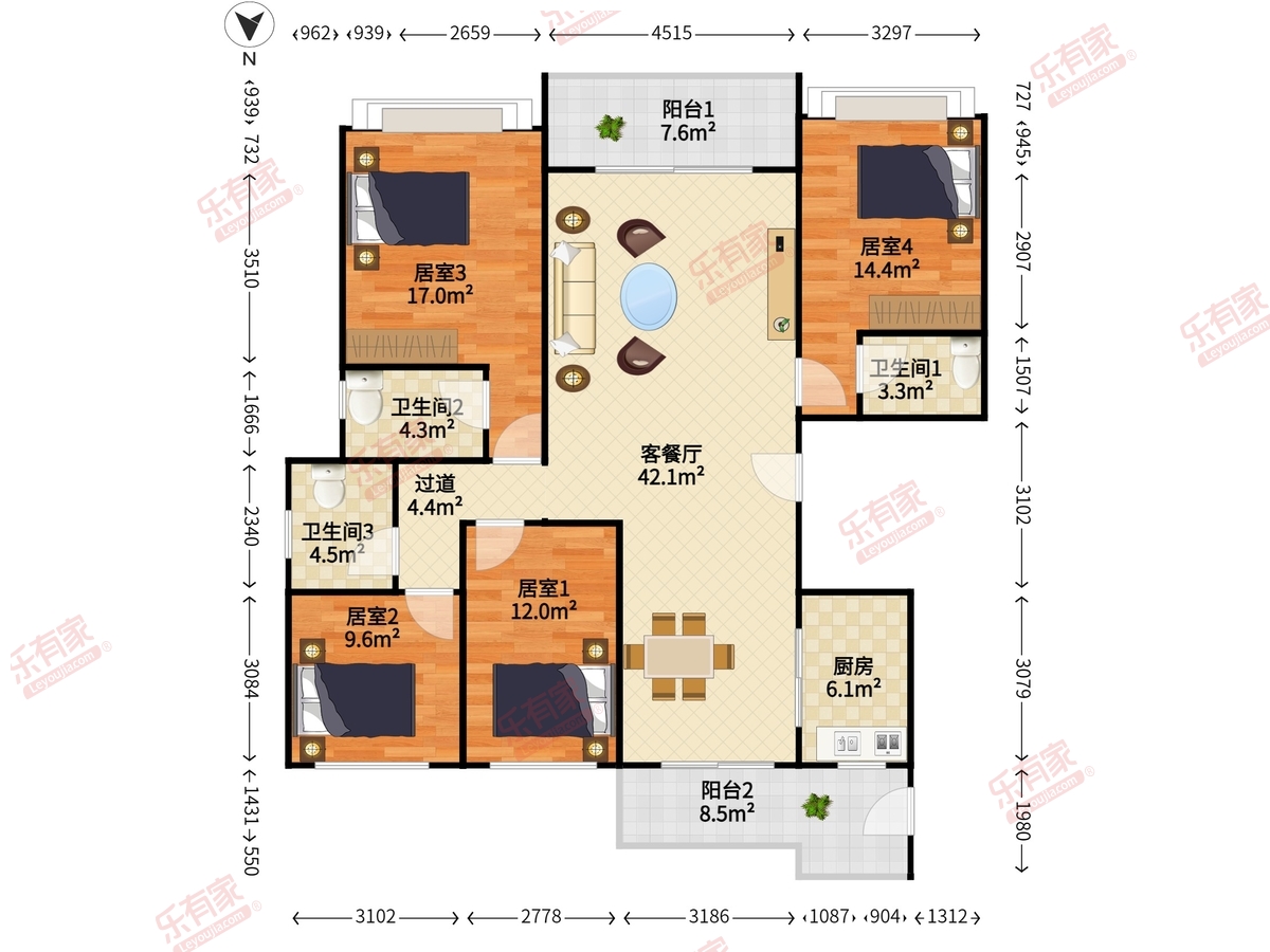 前海时代二期户型图