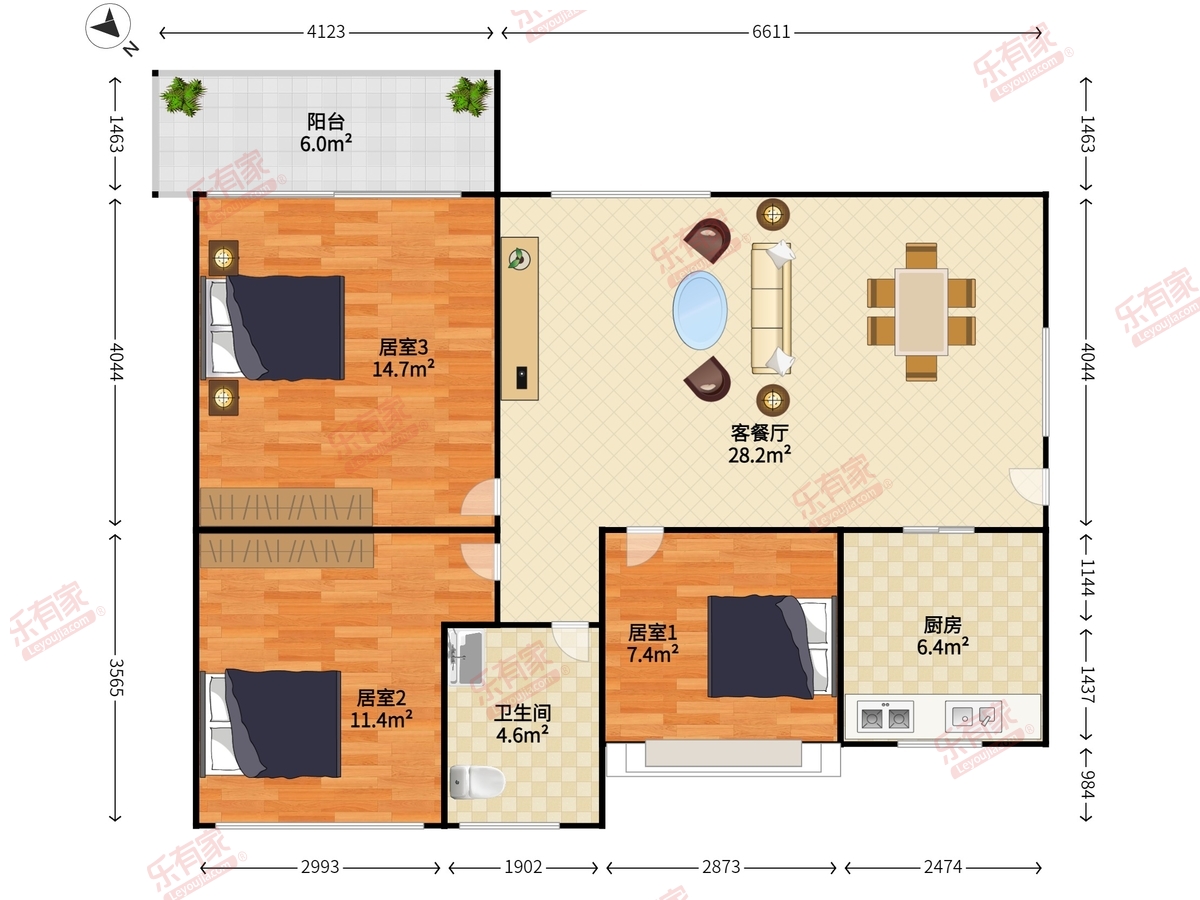 振业峦山谷花园二期户型图