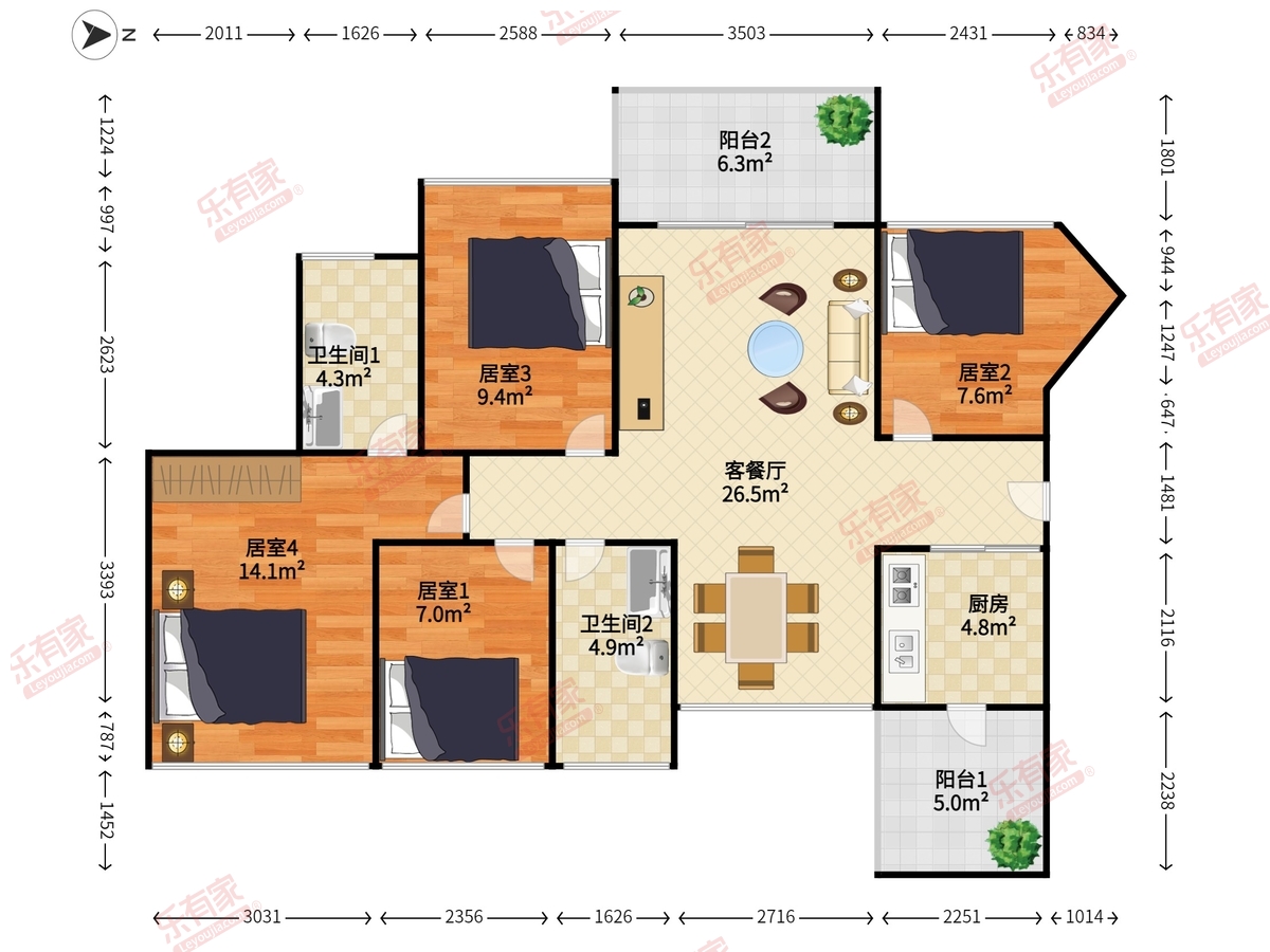 京基御景印象一期户型图