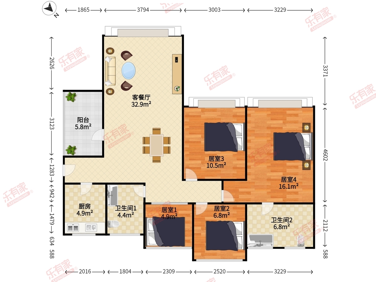 联建君钰府户型图