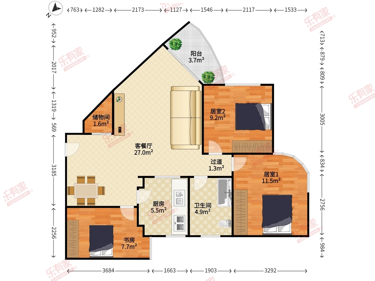 仓前锦福苑二期户型图