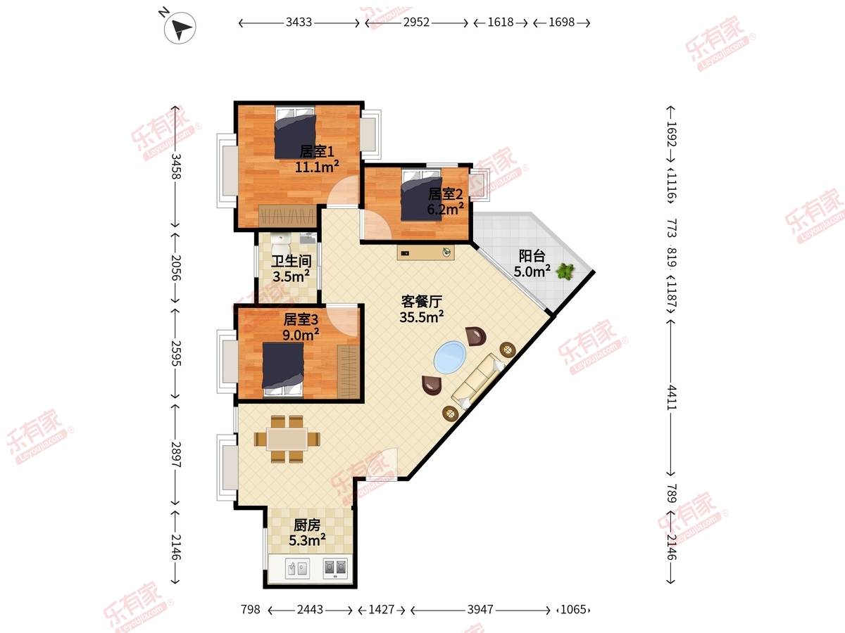 梅林一村七区户型图