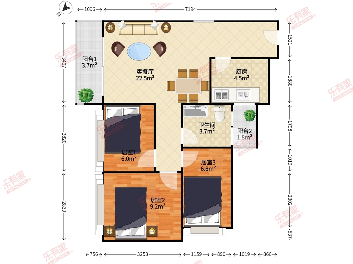 新天石厦铭苑户型图