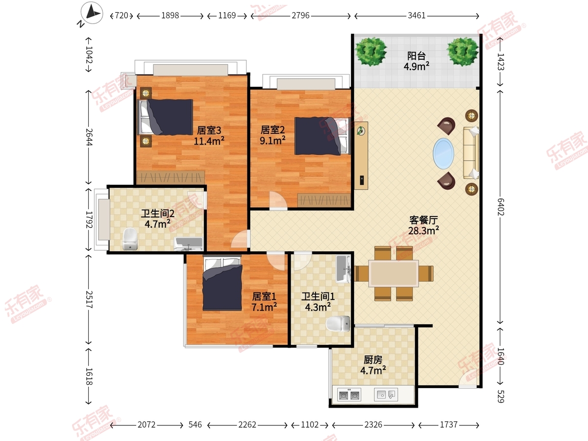 颐安麓园户型图