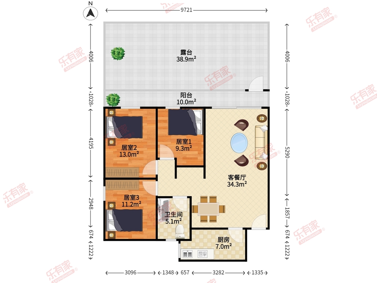 鹏城花园户型图