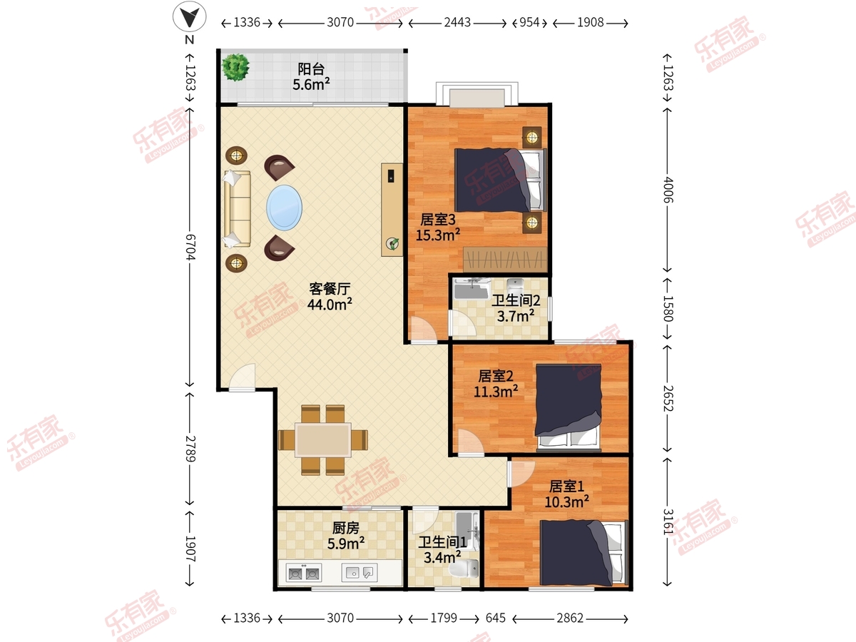 招商名仕花园户型图