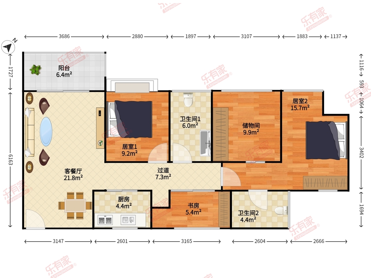 勤诚达22世纪2期户型图