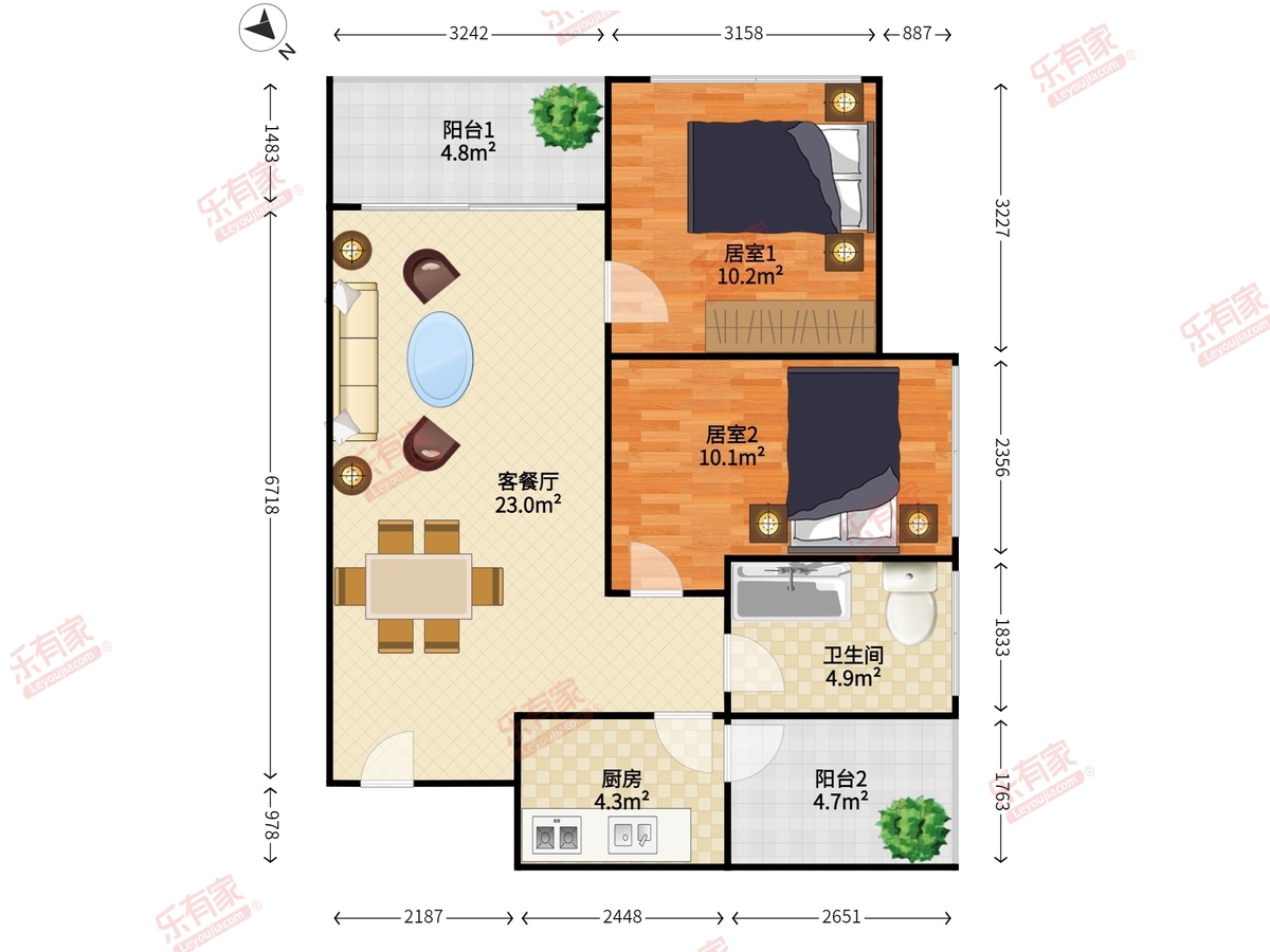 燕晗山苑户型图