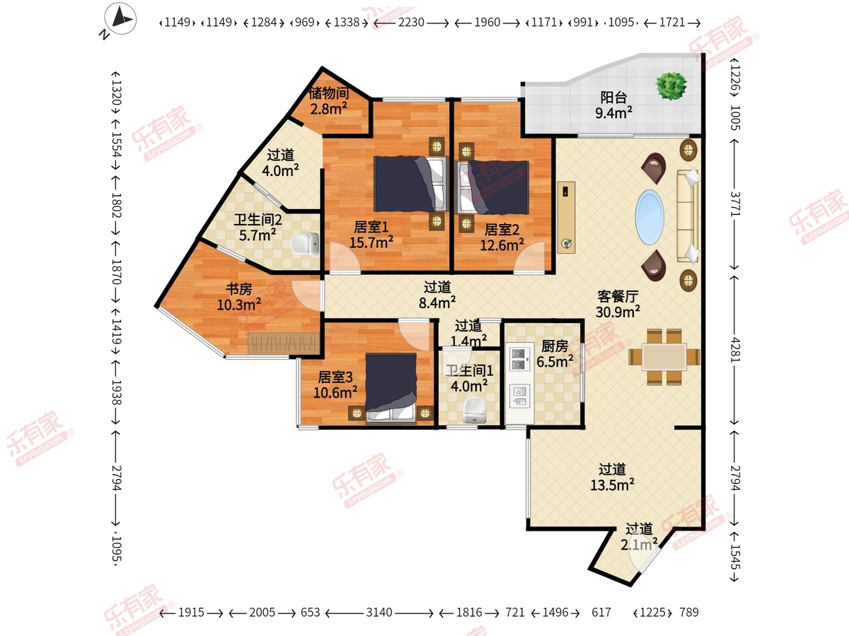 名家富居户型图