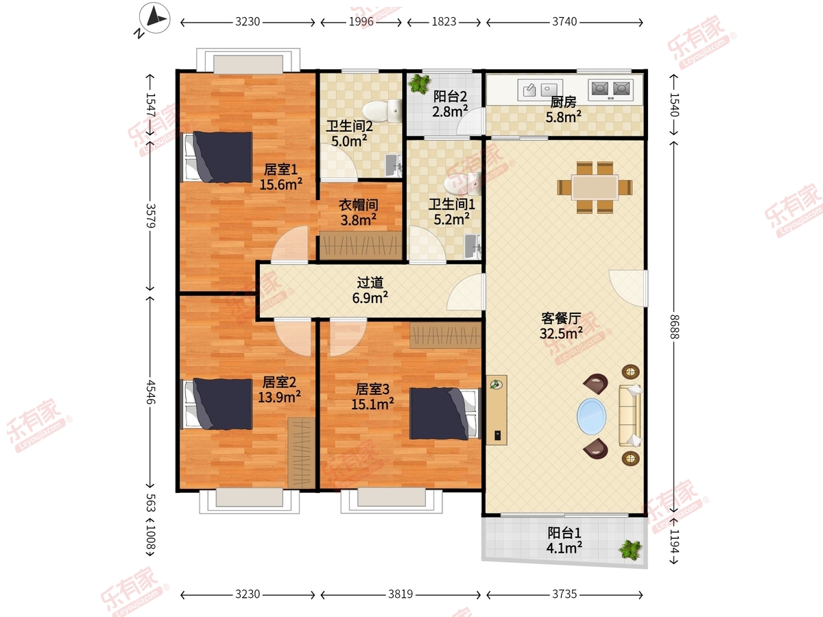 桃源居13区户型图