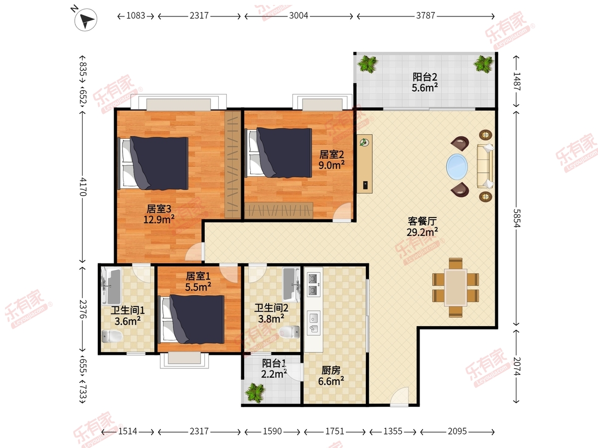 平湖秋月二期（苏荷雅居）户型图