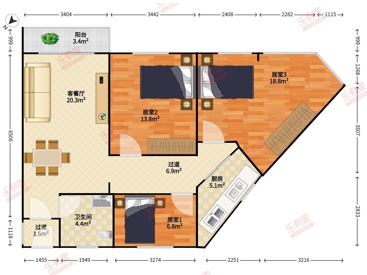 73区商住楼户型图