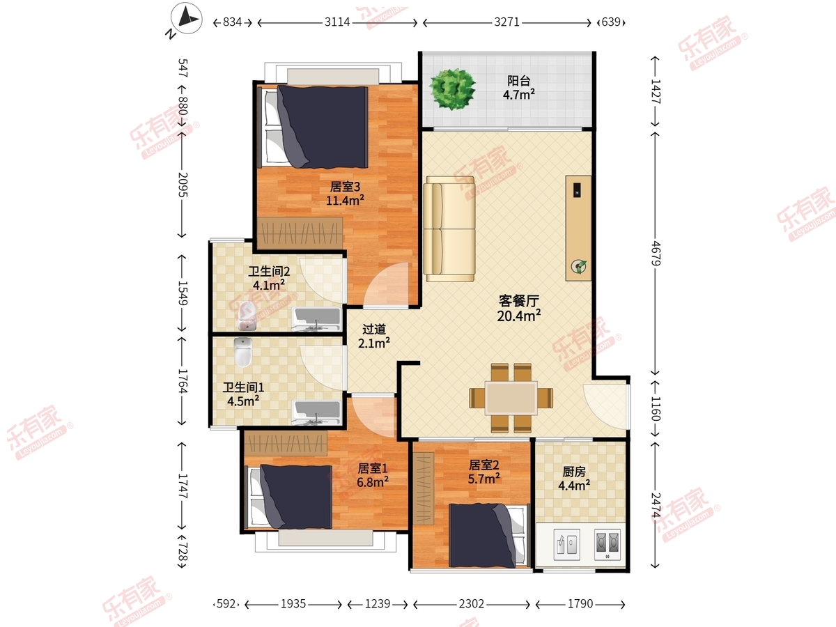 联建君钰府户型图