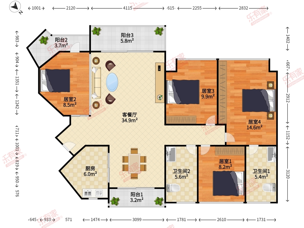 曦湾天馥户型图