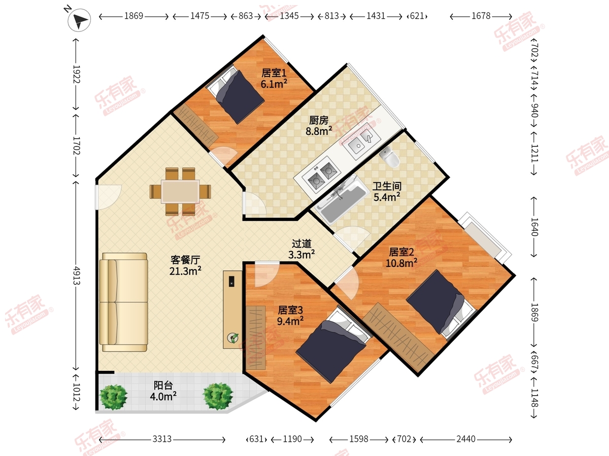 桃源居12区户型图