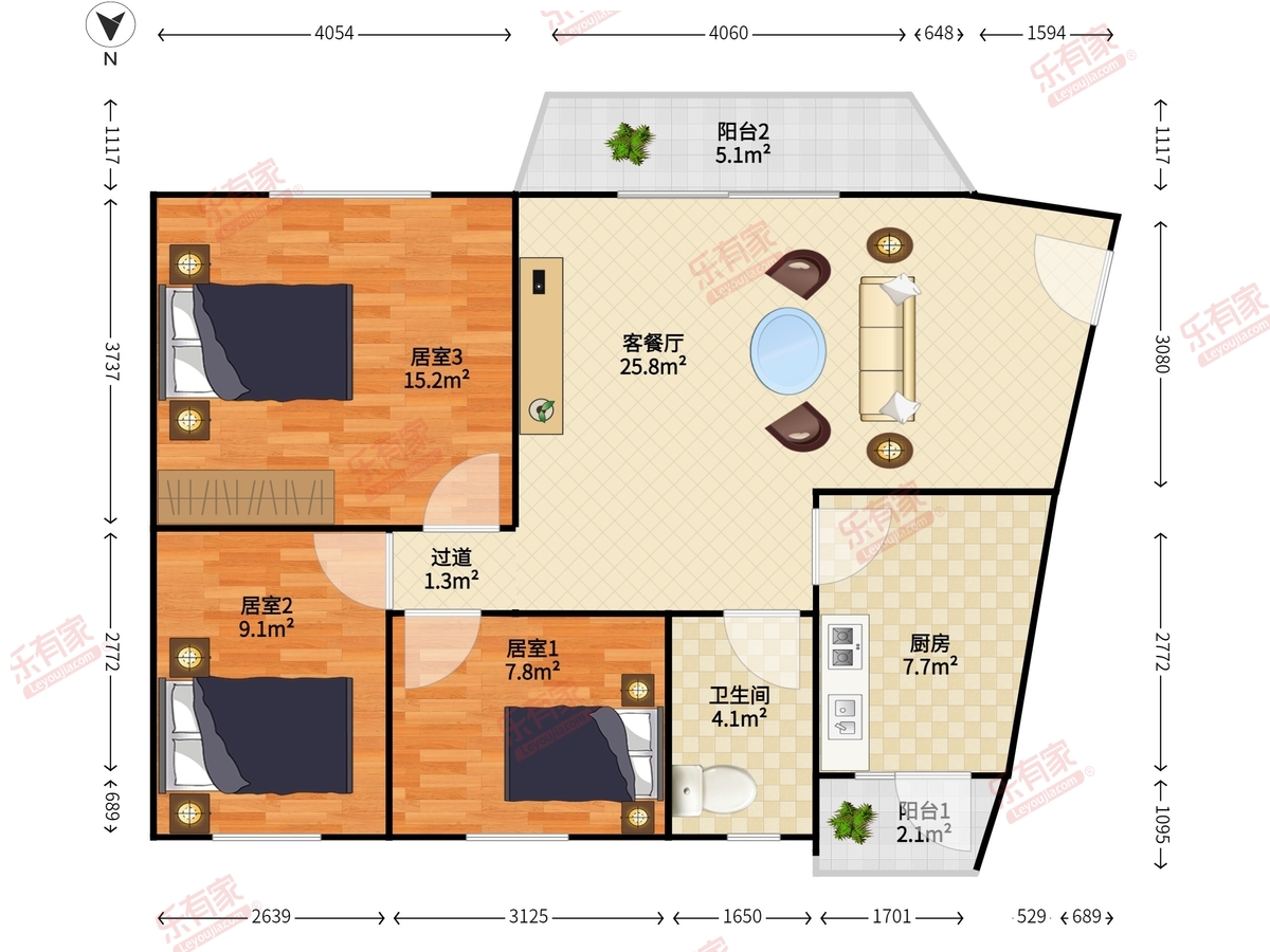 滨河新村户型图