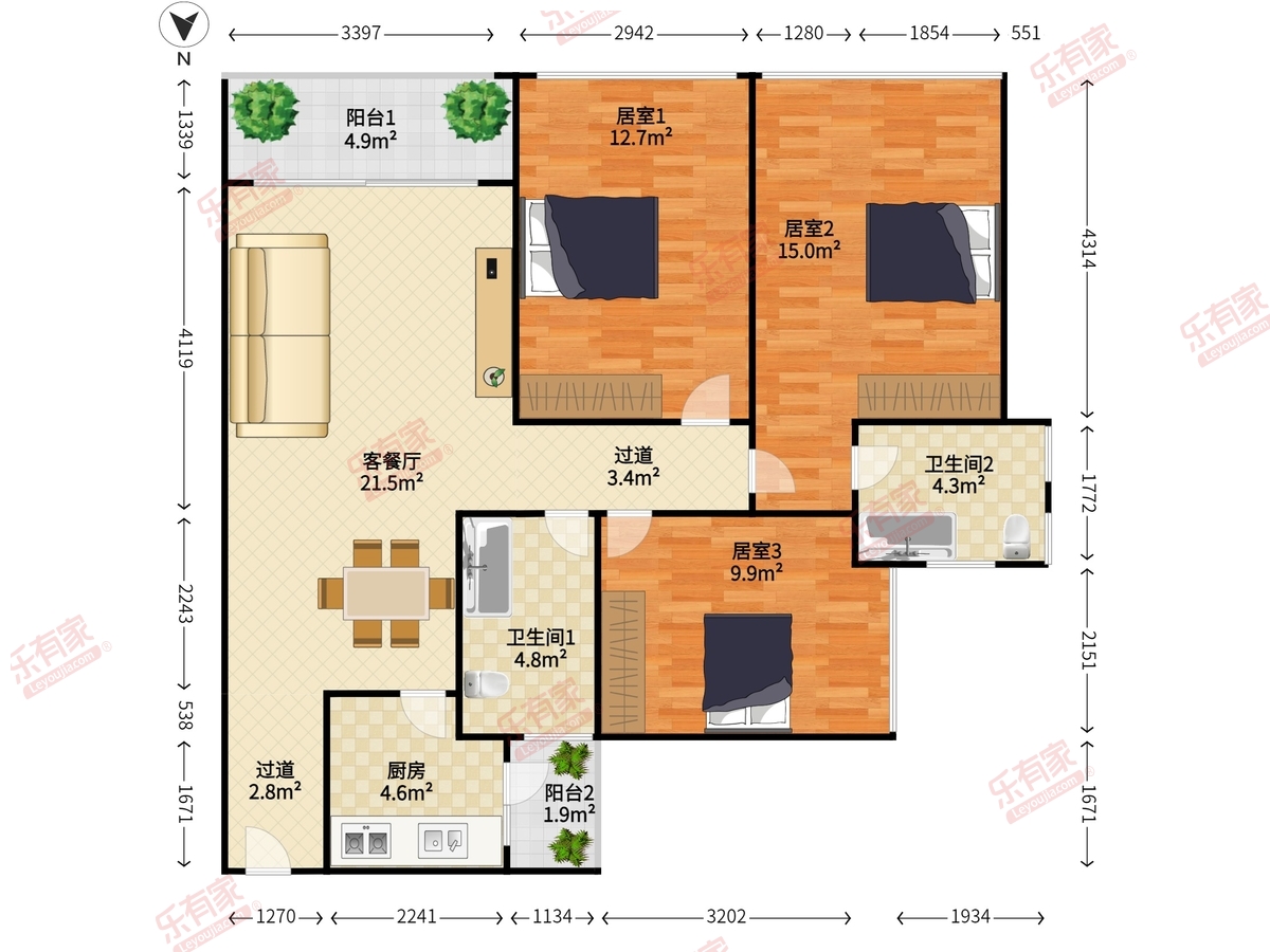 华盛新沙荟名庭（二期）户型图