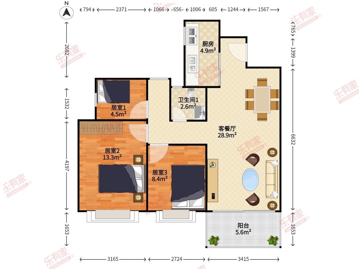 雅颂居户型图