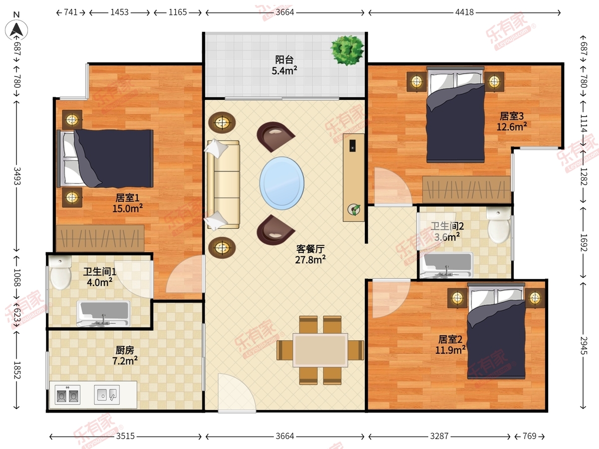 笔架山公馆户型图