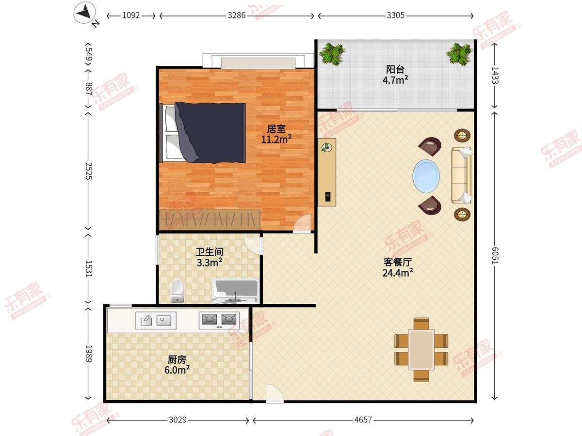 枫叶望海公馆户型图