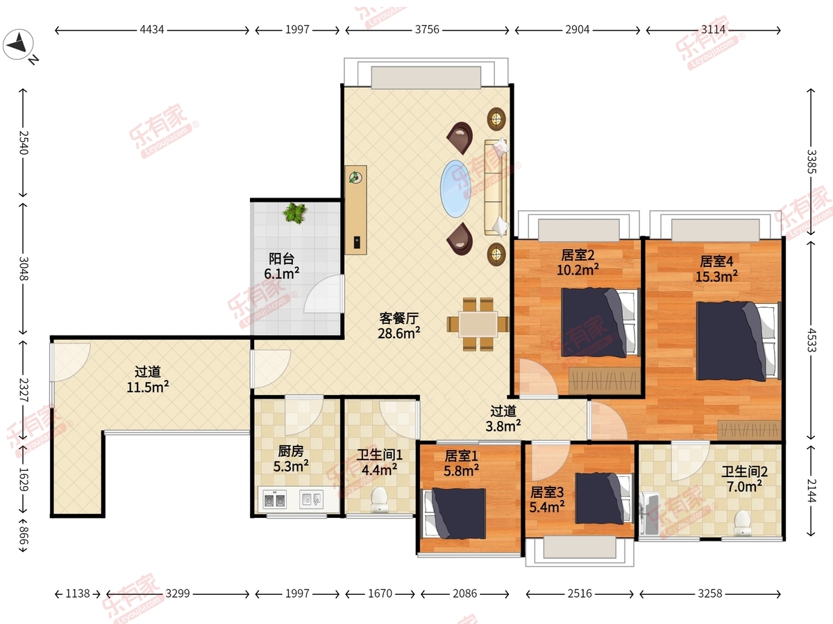 联建君钰府户型图