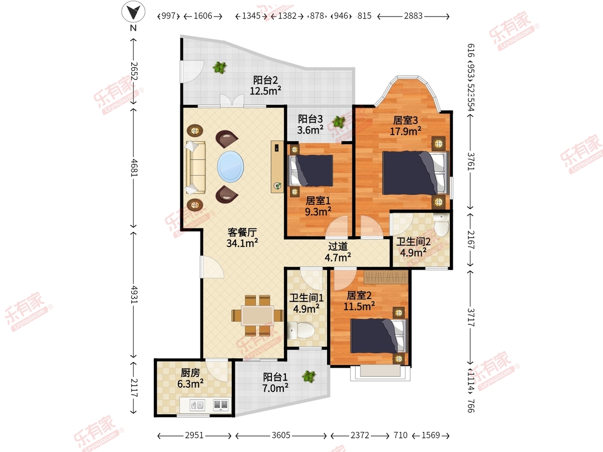 珠江帝景湾户型图