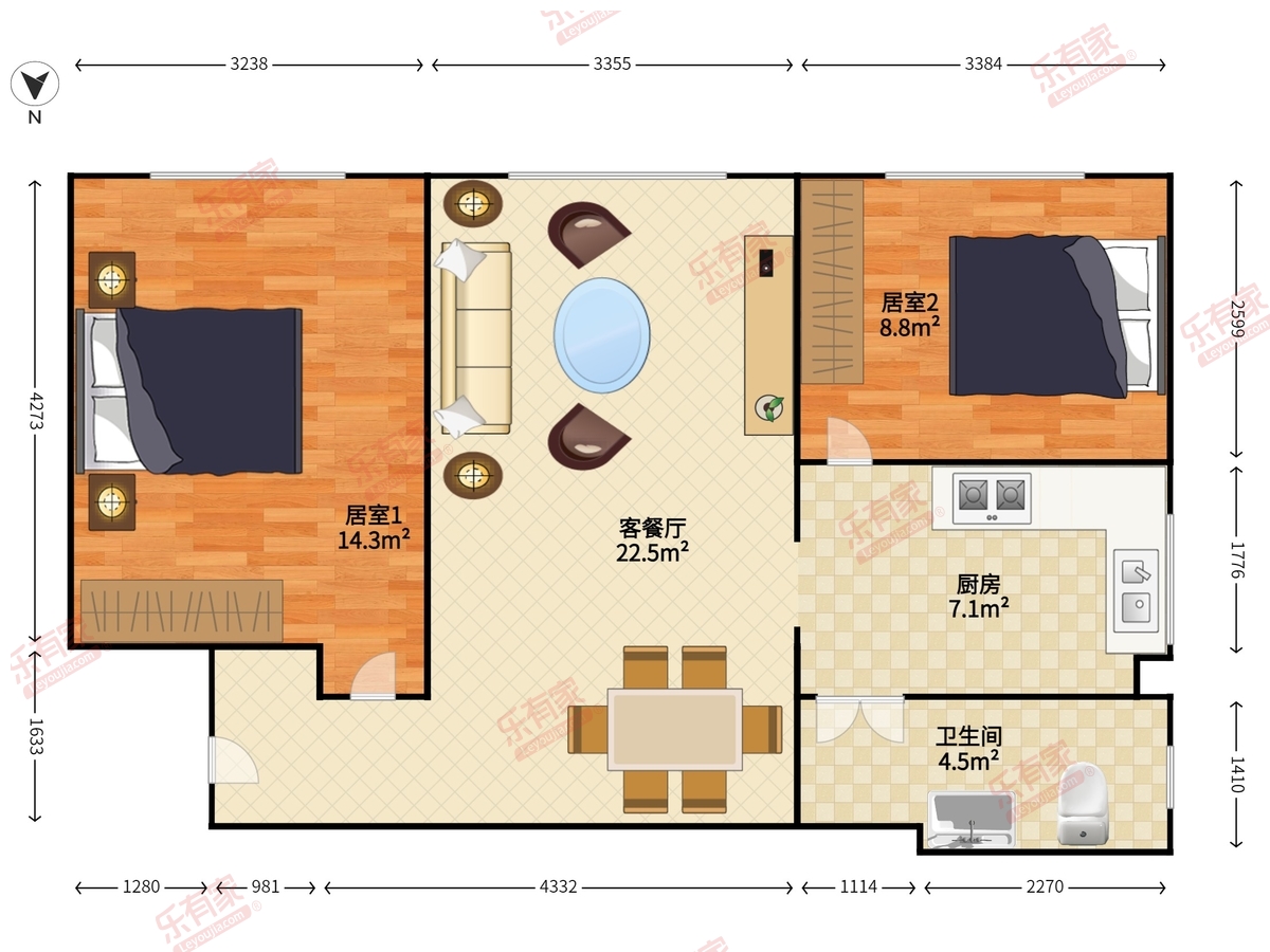 竹苑新村户型图