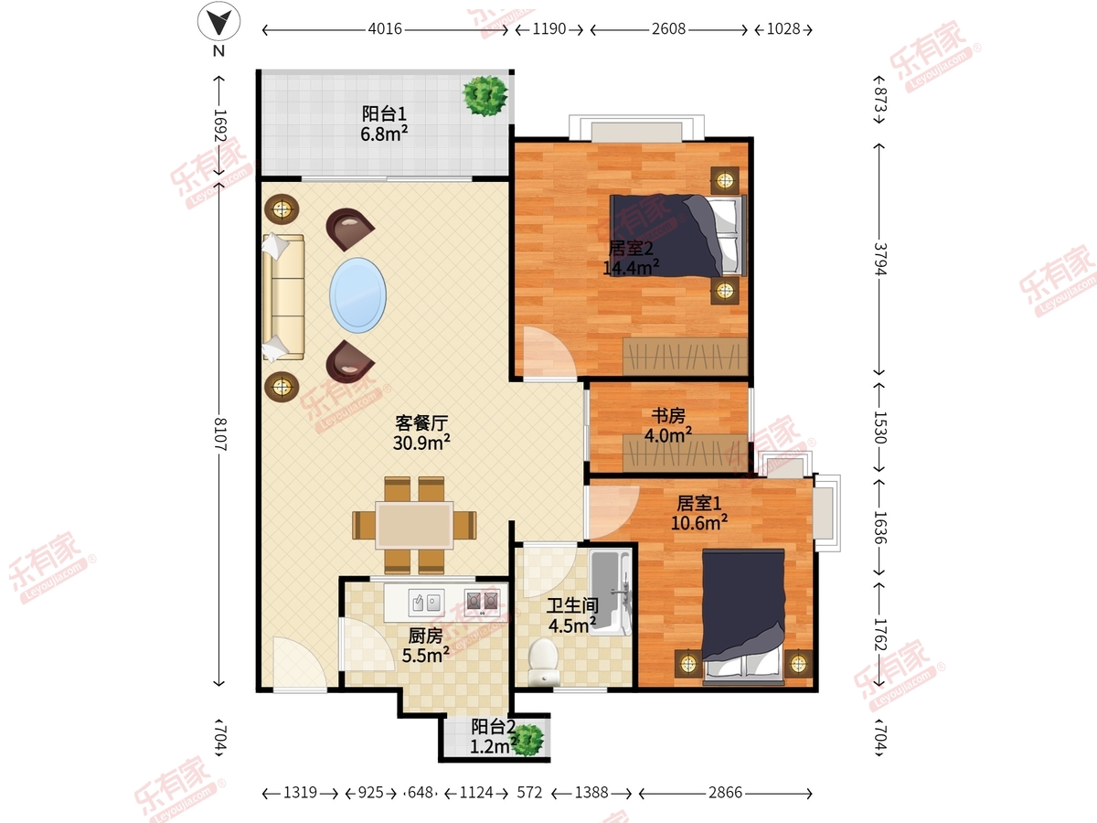 深业风临左岸户型图